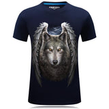Angelic Wolf With Wings Graphic Tee - THEONE APPAREL