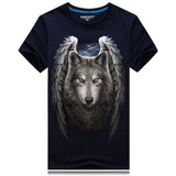 Angelic Wolf With Wings Graphic Tee - THEONE APPAREL