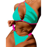 Asymmetrical Colorful Retro Inspired Swimsuit Set - THEONE APPAREL