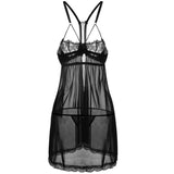 Balconette Cage Strap Babydoll Lingerie - THEONE APPAREL