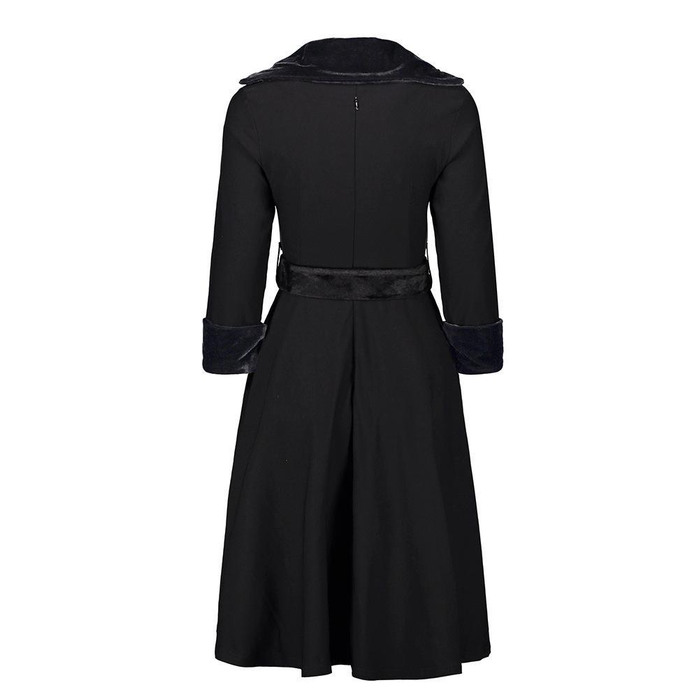 Big Belt Trench Collared Dress - THEONE APPAREL