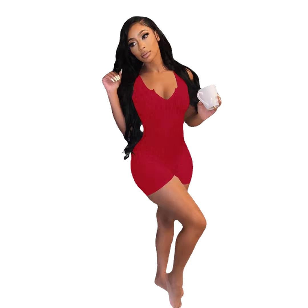 Body Suit with Shorts and No Sleeves - THEONE APPAREL