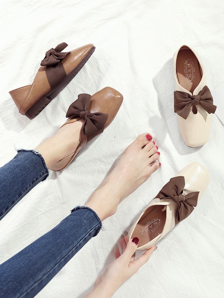 Bow Flop Round Toe Ballet Flats - THEONE APPAREL