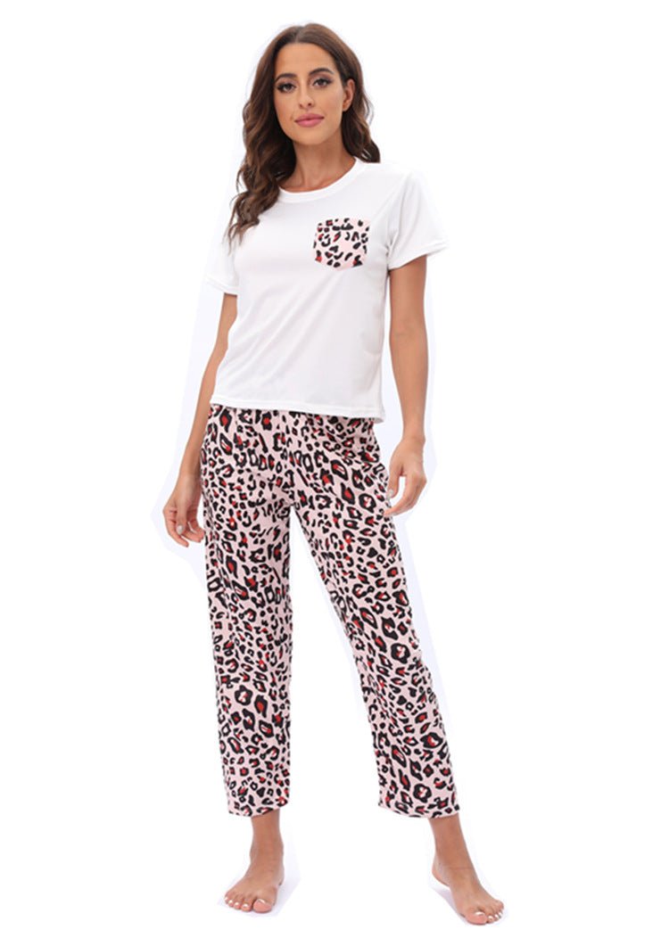 Casual Patterned T-Shirt and Capri Pants Set - THEONE APPAREL