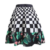 Checkered Craze Cactus Blossom Skirt - THEONE APPAREL