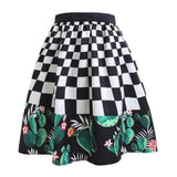 Checkered Craze Cactus Blossom Skirt - THEONE APPAREL